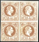 Stamp of Austria » 1867 Issue 1867 2kr to 50kr coarse print, complete set of pla