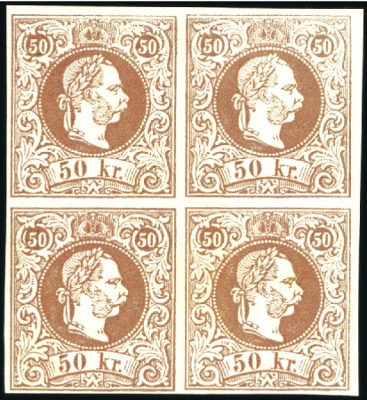 Stamp of Austria » 1867 Issue 1867 2kr to 50kr coarse print, complete set of pla