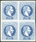 Stamp of Austria » 1867 Issue 1867 2kr to 50kr coarse print, complete set of pla