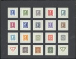 Stamp of Austria 1916 Colour proofs presented and stuck in attracti