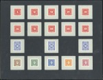 Stamp of Austria 1916 Colour proofs presented and stuck in attracti