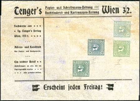 Stamp of Austria 1905-08 Proofs: selection of proof postal items (p