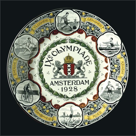 Stamp of Olympics » 1928 Amsterdam » Memorabilia 1928 Olympic commemorative multi-coloured plate
