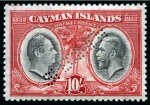 Stamp of Cayman Islands 1900-1967 Old-time collection on large hand-drawn album pages with Specimens