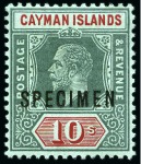 Stamp of Cayman Islands 1900-1967 Old-time collection on large hand-drawn album pages with Specimens