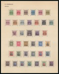 Stamp of Rhodesia 1896-1965 Old-time unused collection on seven large hand-drawn album pages with Specimens