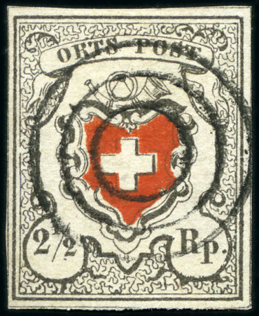 Stamp of Switzerland / Schweiz » Orts-Post und Poste Locale Orts-Post mit Kreuzeinfassung, Type 35, farbfrisch