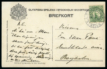 Stamp of Olympics » 1912 Stockholm » LBR. / STADION Cancels 16th DAY: 1912 (Jul 14) "STOCKHOLM / LBR. / STADION" special