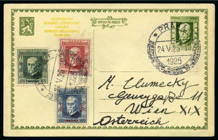 Stamp of Olympics » Pierre de Coubertin and the IOC 1925 Prague Congress collection written up on album  pages