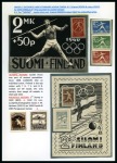 Stamp of Olympics » 1940 Helsinki (Cancelled) 1940 Helsinki unique group of essays for unissued stamps