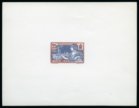 Stamp of Olympics » 1924 Paris » Essays and Proofs 1924 Paris 25c die proof in blue-grey and brown