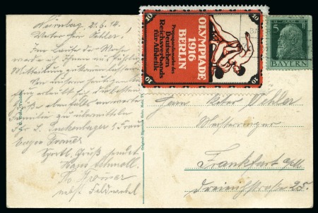 Stamp of Olympics » 1916 Berlin 1916 Berlin vignette group written up on album pages