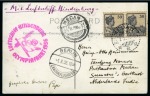 Stamp of Olympics » 1936 Berlin » 1936 Hindenburg Olympic Flight 1936 Hindenburg Zeppelin Olympiafahrt group of covers (6)