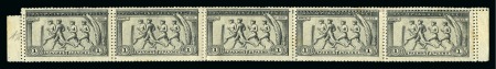 Stamp of Olympics » 1906 Athens 1906 5D Black mint strip of 5 with double perforations