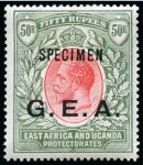 Stamp of Tanganyika 1917-1961 Old-time collection on three large hand-drawn