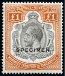 Stamp of Tanganyika 1917-1961 Old-time collection on three large hand-drawn