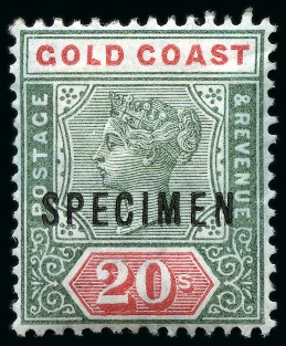 Stamp of Gold Coast 1875-1954 Old-time collection on six large hand-drawn