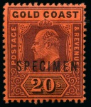 Stamp of Gold Coast 1875-1954 Old-time collection on six large hand-drawn
