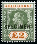 Stamp of Gold Coast 1875-1954 Old-time collection on six large hand-drawn