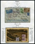 Stamp of Thematics » Sport and Games » Football 1930 WORLD CUP: Collection written up on 46 pages with picture postcards, covers, etc.