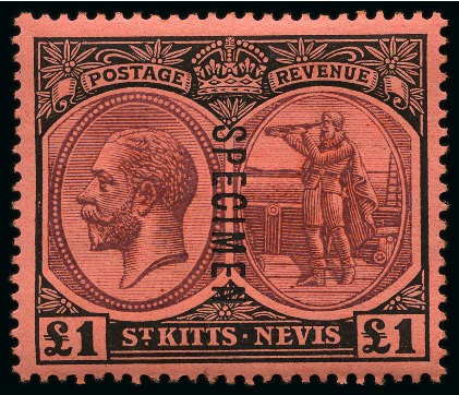 Stamp of St. Kitts-Nevis 1876-1938 Old-time collection on two large hand-drawn