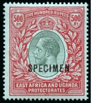 Stamp of Kenya, Uganda and Tanganyika » Collections 1898-1921 Old-time collection on eight large hand-drawn