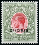 Stamp of Kenya, Uganda and Tanganyika » Collections 1898-1921 Old-time collection on eight large hand-drawn
