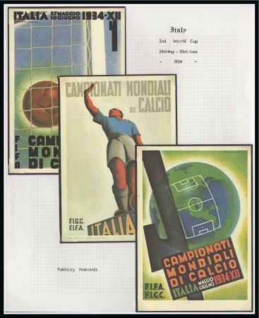 Stamp of Thematics » Sport and Games » Football 1934 WORLD CUP: Collection written up in an album with World Cup frankings, postcards, autographs, etc.