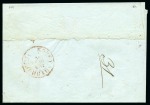Stamp of Romania » Incoming Mail to Romania 1854 cover from Constantinople Russian Levant office to Bucurest