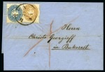 Stamp of Romania » Incoming Mail to Romania 1868  Fully paid cover from Wien to Bucarest