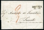 Stamp of Romania » Austrian Levant Post Offices Braila - Ibraila :  1857 (Nov 30): entire letter from Braila to Triest