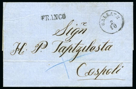 Stamp of Romania » Austrian Levant Post Offices Galati - Galatz : 1863 full-paid entire letter from Galati to Constantinople