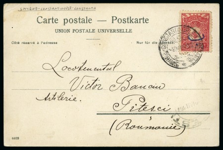 Stamp of Romania » Austrian Levant Post Offices » Steamer Post 1907  picture postcard of Constantinople  sent to Pitesci/Romania
