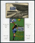 Stamp of Thematics » Sport and Games » Football 1938 WORLD CUP: Collection written up in an album, with 1F75 proof, picture postcards, autographs, etc.