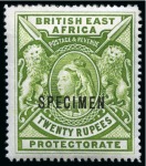 Stamp of Kenya, Uganda and Tanganyika » British East Africa 1890-97 Old-time collection on three large hand-drawn