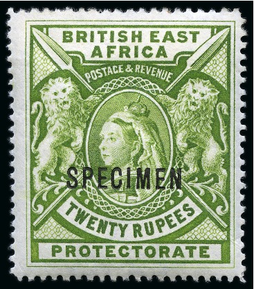 Stamp of Kenya, Uganda and Tanganyika » British East Africa 1890-97 Old-time collection on three large hand-drawn