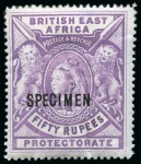 Stamp of Kenya, Uganda and Tanganyika » British East Africa 1890-97 Old-time collection on three large hand-drawn