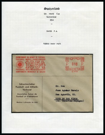 Stamp of Thematics » Sport and Games » Football 1954 WORLD CUP: Collection written up in 2 albums incl. tickets, autographs, postcards, etc.