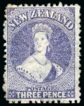 Stamp of New Zealand 1858-1967 Old-time collection on twenty large hand-drawn