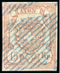 Stamp of Switzerland / Schweiz » Sammlungen Type 1 A1/U, mit Abart "ölige Kreuzeinfassung" (16II,