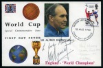 Stamp of Thematics » Sport and Games » Football 1966 WORLD CUP: Group of modified illustrated official FDCs signed by Alf Ramsey, Bobby Moore, etc.