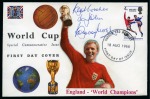 Stamp of Thematics » Sport and Games » Football 1966 WORLD CUP: Group of modified illustrated official FDCs signed by Alf Ramsey, Bobby Moore, etc.