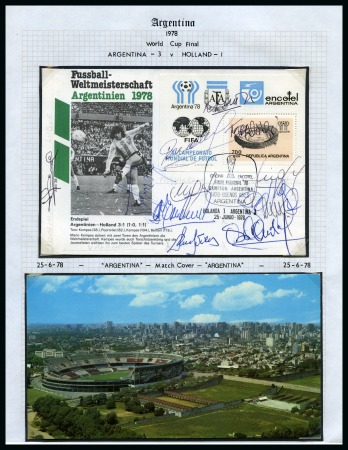 Stamp of Thematics » Sport and Games » Football 1978 WORLD CUP: Collection written up in 2 albums incl. autographs, stamps, covers, postcards, publicity, etc.