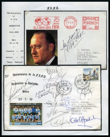 Stamp of Thematics » Sport and Games » Football 1990-2012 WORLD CUPS: Collection written up in 8 albums incl. autographs, stamps, covers, postcards, publicity, etc.,
