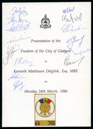 Stamp of Thematics » Sport and Games » Football ROMANIA: Collection written up on 16 pages incl. autographs and special cancels