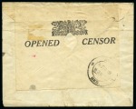 Stamp of Saudi Arabia » Hejaz » 1916-1917 First Design 1919 Registered censored cover from Mecca, franked 1917 2pi claret, to Agrah, India