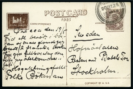 Stamp of Saudi Arabia » Incoming Mail  1925 Picture postcard from Mecca (19.5), posted in Aden?
