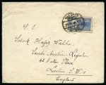 Stamp of Saudi Arabia » 1934 Kingdom Issues to date 1934 Heir Apparent Issue: 1/2 G. imperforate on domestic cover from Medine