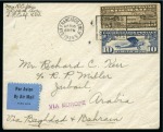 Stamp of Saudi Arabia » 1934 Kingdom Issues to date 1934-51 Air Mail Instructional Markings: Pair of covers