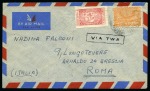 Stamp of Saudi Arabia » 1934 Kingdom Issues to date 1934-51 Air Mail Instructional Markings: Pair of covers